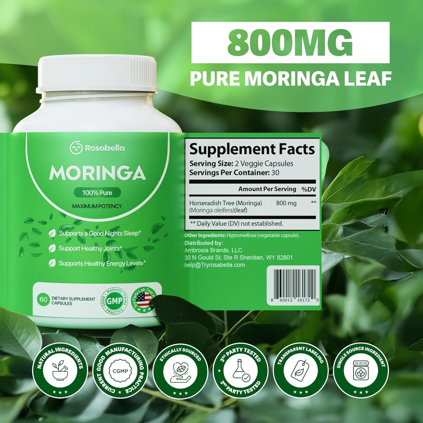 Rosabella Moringa Cápsulas